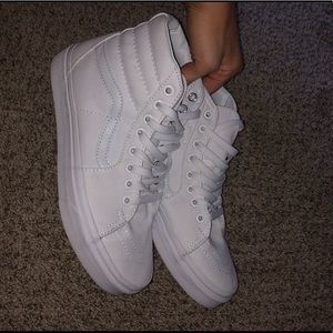 white high top vans